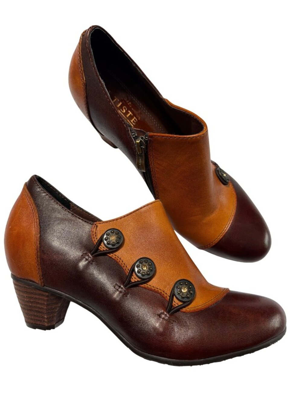 LArtiste By Spring Step Leather Ankle Booties